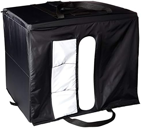 Amazon Basics Portable Foldable Photo Studio Box with LED Light, 1 Count (Pack of 1), Black, 25 x 30 x 25 Inches