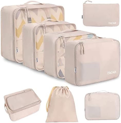 BAGAIL 8 Set Packing Cubes Luggage Packing Organizers for Travel Accessories