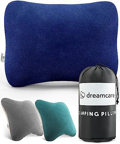 Camping Pillow, Memory Foam Travel Pillow, Camping Accessories – Small Pillow Camping Essentials Camping Pillows for Sleeping, Backpacking Pillow, Travel Pillows for Sleeping Airplane (Medium, Blue)