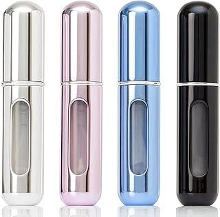 4PCS Refillable Perfume Atomizer Bottle, Travel Perfume Mini Spray Bottles, Cologne Dispenser Perfume Bottles, Portable Empty Perfume Spray Bottle, Perfume Container with Bag