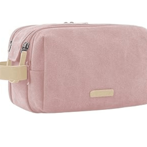 BAGSMART Toiletry Bag for Men, Travel Toiletry Organizer Dopp Kit Water-resistant Shaving Bag for Toiletries Accessories(Pink)