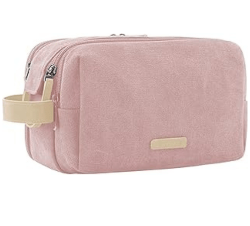 BAGSMART Toiletry Bag for Men, Travel Toiletry Organizer Dopp Kit Water-resistant Shaving Bag for Toiletries Accessories(Pink)