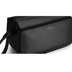 BAGSMART Toiletry Bag for Men, Wide Opening Travel Toiletry Bag for Men, Dopp Kit Water Resistant Shaving Hygiene Bag for Bathroom Shower, Travel Size Toiletries, Travel Essentials, Black